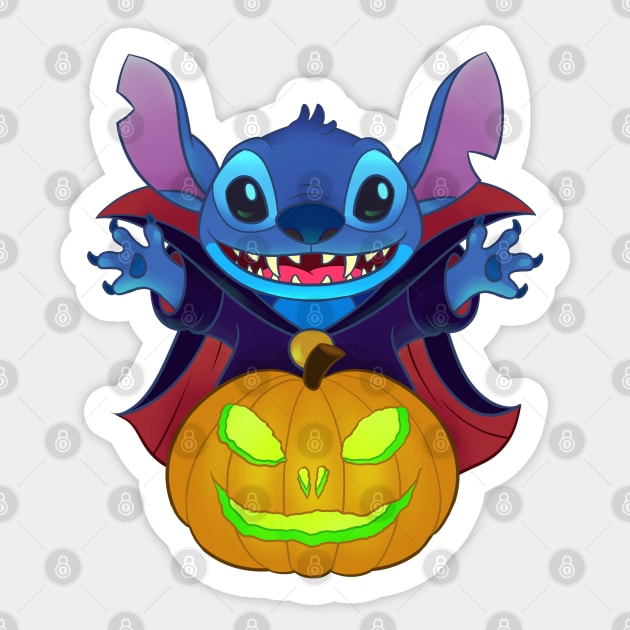 Vampire Alien Sticker by Ellador